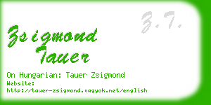 zsigmond tauer business card